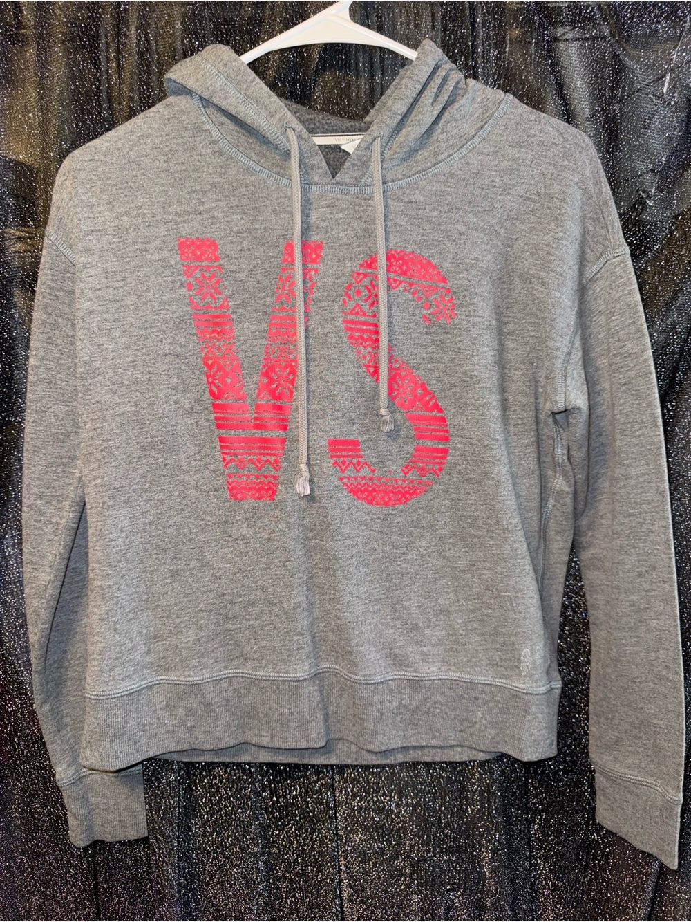 Victoria's Secret Gray Hoodie with Pink VS Logo